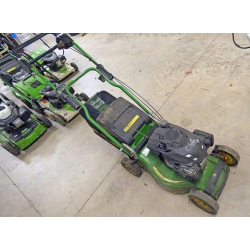 6033 - JOHN DEERE PRO 47V WITH MULCH KIT - YEAR 2017 18'' CUT 2 STROKE 160CC SELF PROPELLED ROTARY MOWER