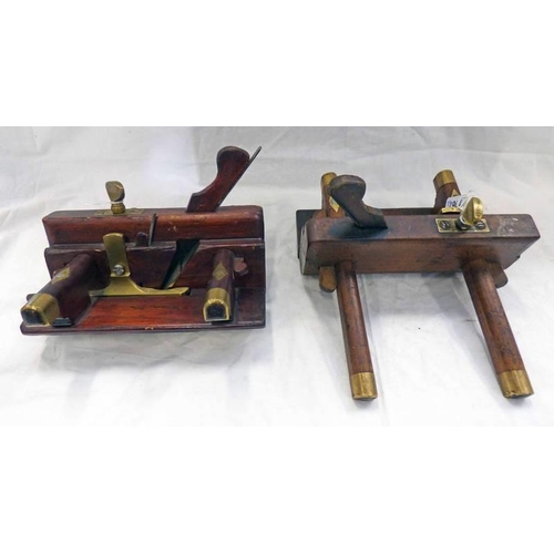 1067 - TWO PLOUGH PLANES WITH BRASS FITTINGS -2-