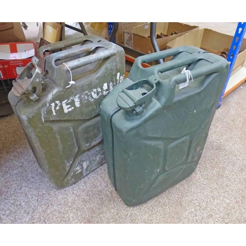 1102 - TWO BRITISH MILITARY FUEL JERRY CANS  -2-