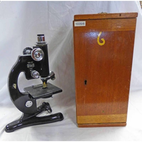 1171 - BECK LONDON MODEL 47 MICROSCOPE WITH ACCESSORIES IN ITS CASE