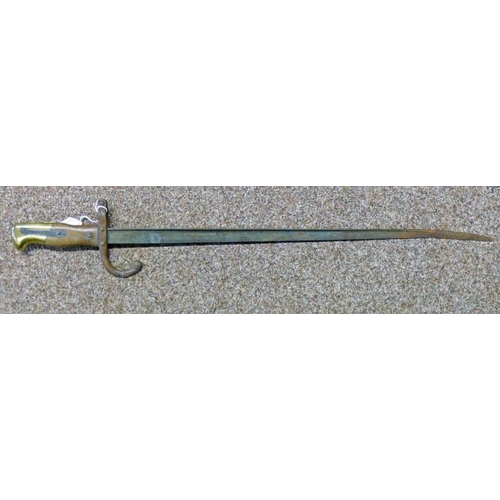 1185 - FRENCHY MODEL 1874 GRAS BAYONET WITH 51CM LONG BLADE