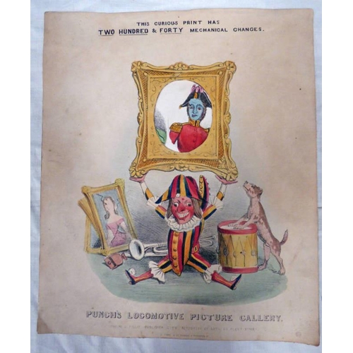 1193 - PUNCH'S LOCOMOTIVE PICTURE GALLERY, CIRCA 1840, HAND COLOURED LITHOGRAPH ON PAPER DEPICTING MR PUNCH... 