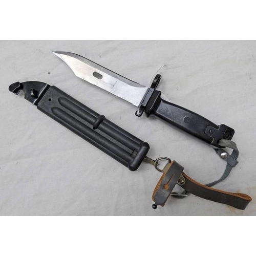 1244 - AK47 TYPE II BAYONET WITH 14.7CM LONG BLADE WITH ITS SCABBARD