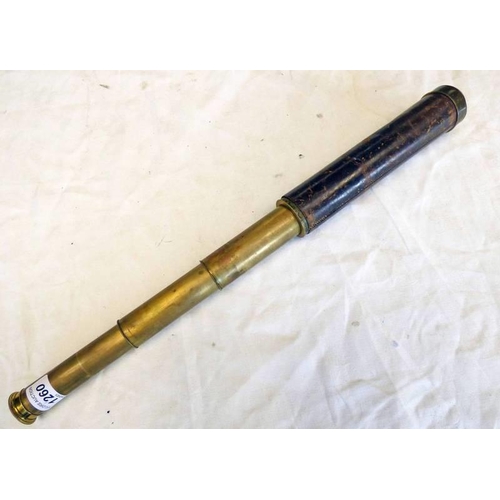 1260 - DOLLOND LONDON 3 DRAW BRASS TELESCOPE