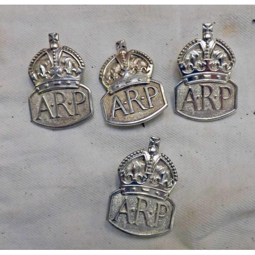 1306 - FOUR SILVER ARP BADGES  -4-