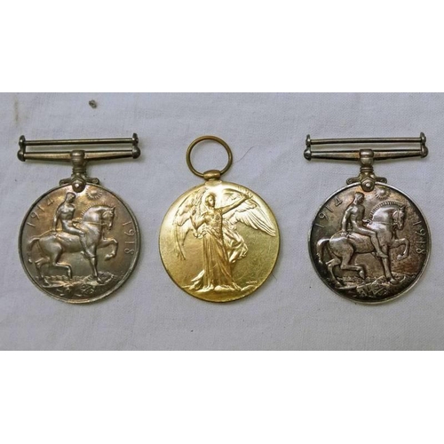 1317 - PAIR OF WW1 MEDALS TO CAPTAIN D.S. HALL WW1 SCOTTISH FLYING ACE AND ONE OTHER 56141 PTE.F.K. COCHRAN... 