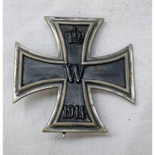 1327C - WW1 IRON CROSS FIRST CLASS PIN MARKED SW