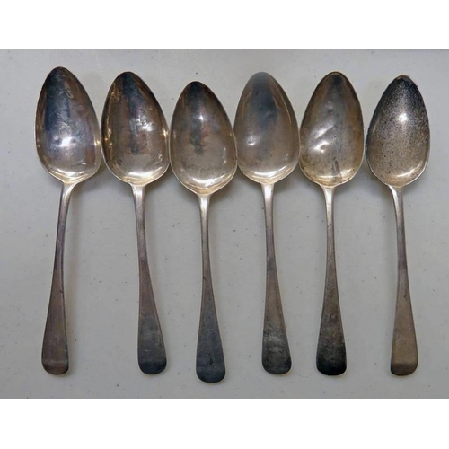 136 - 6 SILVER SPOONS BY WILLIAM JAMIESON, ABERDEEN MARK W.J. ABERDEEN