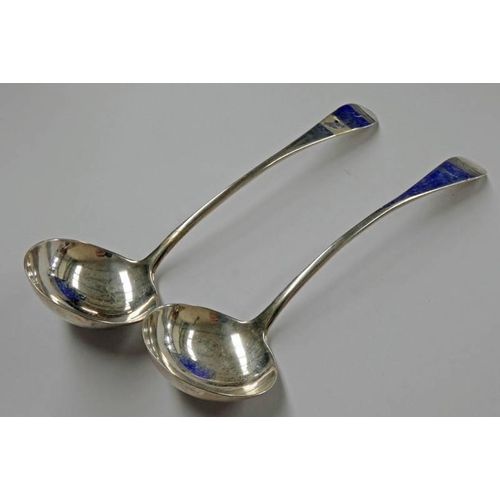 146 - PAIR OF 18TH CENTURY SCOTTISH PROVINCIAL SILVER TODDY LADLES BY WILLIAM SCOTT DUNDEE 1780