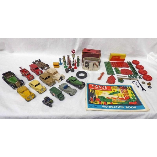 2056 - SELECTION OF PLAYWORN DINKY TOY MODEL VEHICLES INCLUDING FRAZER - NASH, RILEY, VANGUARD AND OTHERS