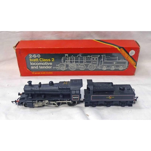 2082 - HORNBY R857 00 GAUGE BR BLACK 2-6-0 46400 STEAM LOCOMOTIVE & TENDER. BOXED