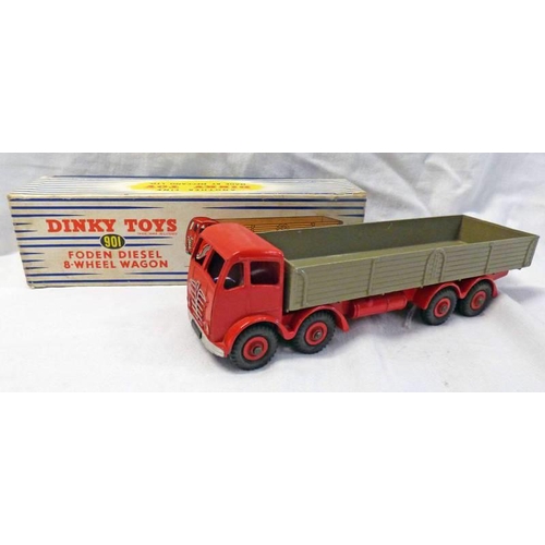 2130 - DINKY TOYS 901 - FODEN DIESEL 8 WHEEL WAGON. BOXED