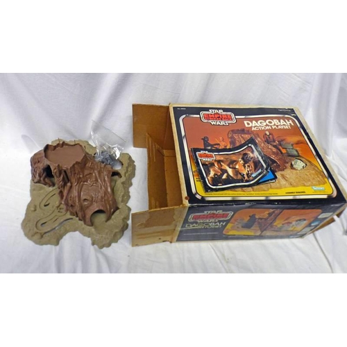 2137 - VINTAGE STAR WARS (EMPIRE STRIKES BACK) DAGOBAH ACTION PLAYSET. BOXED BUT MISSING SWAMP FOAM & INSTR... 