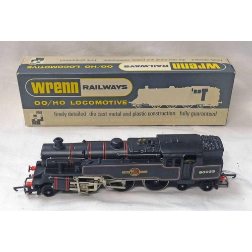 2162 - WRENN 2218 00 GAUGE 2-6-4 BR BLACK 80033 TANK LOCOMOTIVE. BOXED WITH INSTRUCTIONS