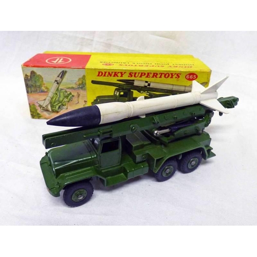 2166 - DINKY TOYS 665 - HONEST JOHN MISSILE LAUNCHER. BOXED