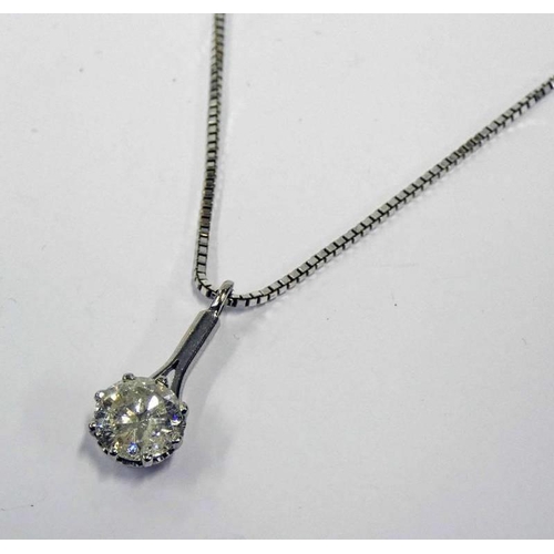 218 - DIAMOND PENDANT ON AN 18CT GOLD CHAIN, THE BRILLIANT-CUT DIAMOND APPROX. 1.75 CARATS