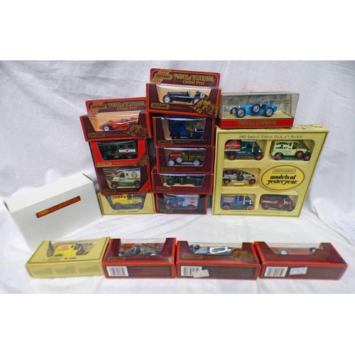 2186 - SELECTION OF MATCHBOX MODELS OF YESTERYEAR INCLUDING Y 16 - 1960 FERRARI DINO 246/V12, Y12 - 1937  G... 