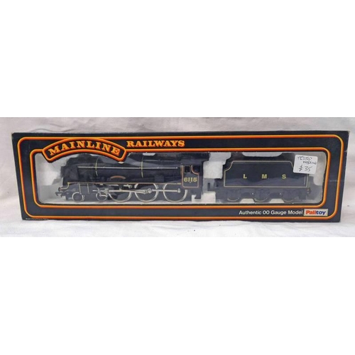 2198 - MAINLINE 37056 00 GAUGE 4-6-0 LMS BLACK REBUILT SCOTS CLASS 'SCOTS GUARDSMAN' 6115 STEAM LOCOMOTIVE ... 