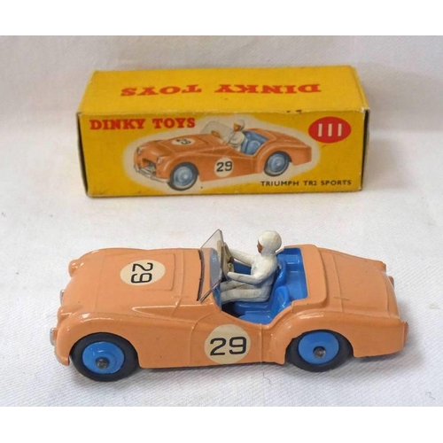 2245 - DINKY TOYS 111 - TRIUMPH TR2 SPORTS. BOXED