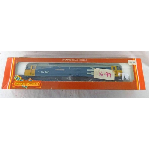 2247 - HORNBY R404 00 GAUGE BR BLUE/YELLOW CLASS 47 CO-CO DIESEL 'COUNTY OF NORFOLK' 47170 LOCOMOTIVE. BOXE... 