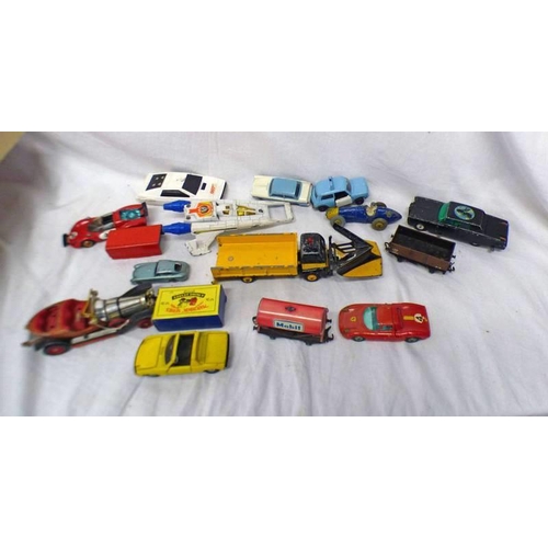 2251 - SELECTION OF PLAYWORN DINKY, CORGI, MATCHBOX ETC MODEL VEHICLES INCLUDING 959 - SNOW PLOUGH TRUCK, 2... 