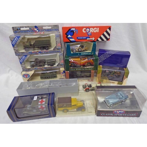 2286 - SELECTION OF MODEL VEHICLES FROM SOLIDO, VICTORIA, CORGI ETC INCLUDING JEEP WILLY'S AMBULANCE U.S. A... 