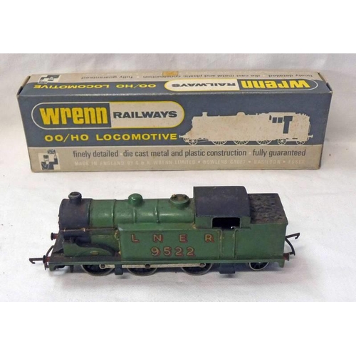 2288 - WRENN W2217 00/HO GAUGE L.N.E.R GREEN 0-6-2T 9522 LOCOMOTIVE. BOXED