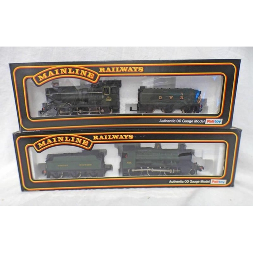 2294 - TWO MAINLINE 00 GAUGE LOCOMOTIVES INCLUDING 37-090 43 XX MOGUL G.W.R. 5322 TOGETHER WITH 37-058  0-6... 