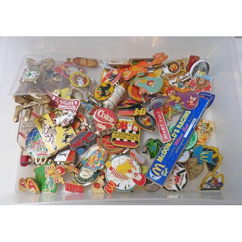 2321 - SELECTION OF COCA-COLA, MCDONALDS, VOLKSWAGEN ETC PIN BADGES