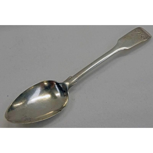 239 - SCOTTISH PROVINCIAL SILVER FIDDLE PATTERN TEASPOON THOMAS STEWART ELGIN CIRCA 1815