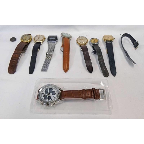 312 - VARIOUS GENTS WRISTWATCHES INCLUDING WALTHAM PERMAFORCE, KERED WATERTITE, ETC