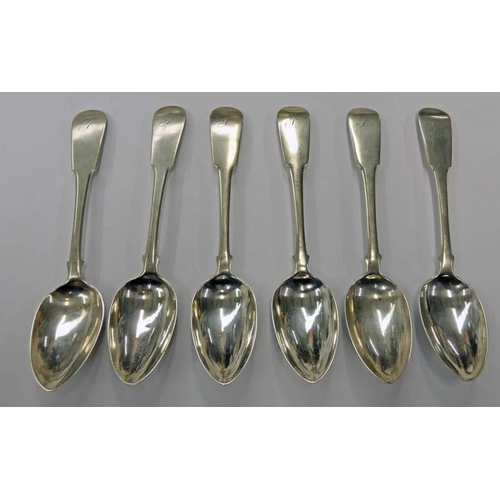 342 - SET OF SIX SCOTTISH PROVINCIAL DESSERT SPOONS BY ALEX CAMERON, DUNDEE - TOTAL WEIGHT 6.13OZ