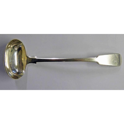 355 - SCOTTISH PROVINCIAL SILVER TODDY LADLE BY WILLIAM FERGUSON, ELGIN - TOTAL WEIGHT 1.03OZ