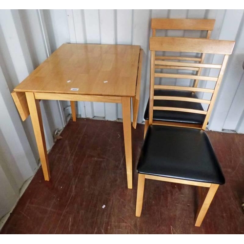 5033 - PINE KITCHEN TABLE & 2 CHAIRS