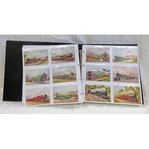 2019 - 1 ALBUM OF VARIOUS RAILWAY POSTCARDS TO INCLUDE FAMOUS EXPRESS LOCOMOTIVES, STATIONS, RAILWAY VIEWS,... 