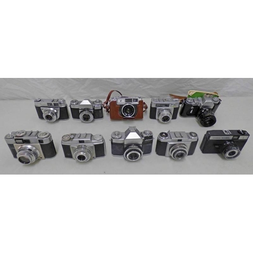 2022 - SELECTION OF 10 35MM SLR CAMERA INCLUDING ZENIT 3M, RETINETTE 1A, YASHICA J AND OTHERS