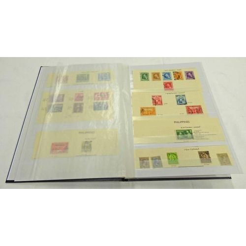 2039 - STOCKBOOK OF VARIOUS MINT & USED STAMPS TO INCLUDE PHILIPPINES, (U.S. OCCUPATION), PAKISTAN, INDIA E... 