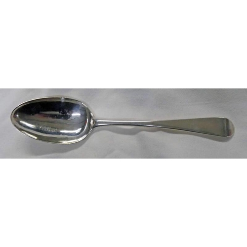 595 - GEORGE III SILVER TABLE SPOON BY WILLIAM AULD EDINBURGH 1798