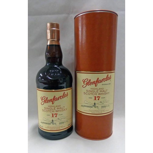 4000 - 1 BOTTLE GLENFARCLAS 17 YEAR OLD SINGLE MALT WHISKY - 700ML, 43% VOL IN TUBE