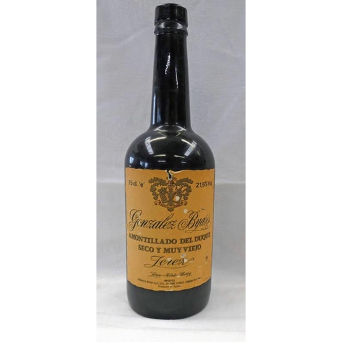4021 - 1 BOTTLE CONZALEZ BYASS AMONTILLADO DEL DUQUE SHERRY - 75CL, 21.5% VOL
