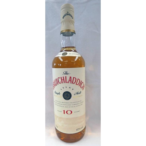 4033 - 1 BOTTLE BRUICHLADDICH 10 YEAR OLD SINGLE MALT WHISKY - 70CL,  40%