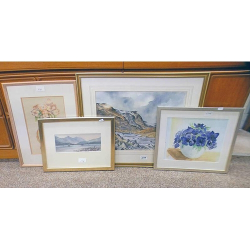51M - FRAMED WATERCOLOUR BY JOHN F RAITH & 7 OTHER WATERCOLOURS