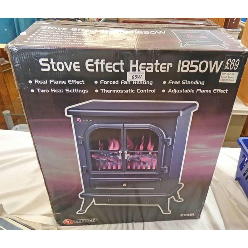 65W - 'CONNECT - IT'  1850W STOVE EFFECT HEATER ES081 IN BOX