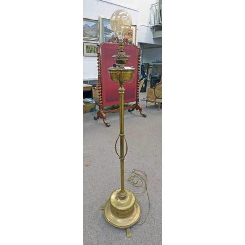 215 - EARLY 20TH CENTURY BRASS STANDARD LAMP