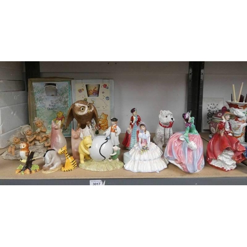 3017 - GOOD SELECTION ROYAL DOULTON & OTHER FIGURES, ROYAL DOULTON WINNIE THE POOH COLLECTION, ETC OVER 1 S... 