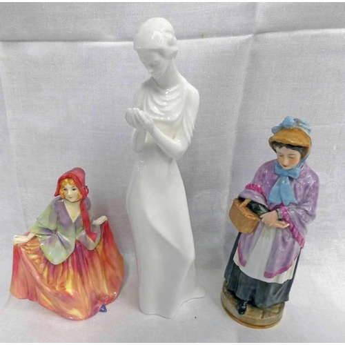 3031 - 3 PORCELAIN FIGURES: ROYAL DOULTON 'SWEET ANNE' HN1330, ROYAL DOULTON 'TENDERNESS' HN2713 & ROYAL CR... 