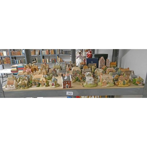 3411 - VERY LARGE SELECTION LILLIPUT LANE AND OTHER HOUSES ON ONE SHELF - 48 APPROX