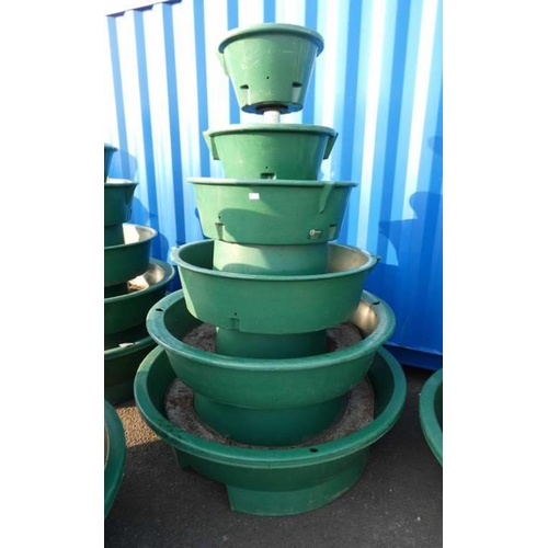 45G - AMBEROL 5 TIER PLASTIC CIRCULAR GARDEN PLANTER. HEIGHT APPROX 200 CM