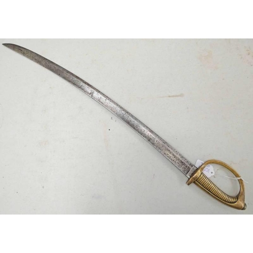 1051A - CONTINENTAL BRIQUET TYPE SWORD WITH 65CM LONG BLADE BY HOLLER