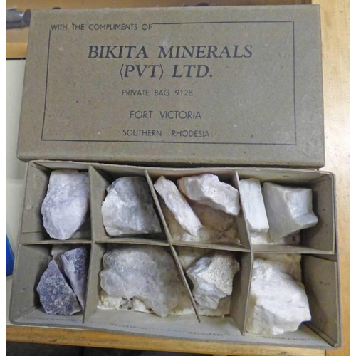 1055 - BIKITA MINERALS (PVT) LTD FORT VICTINOL BOXED MINERAL SPECIMENS